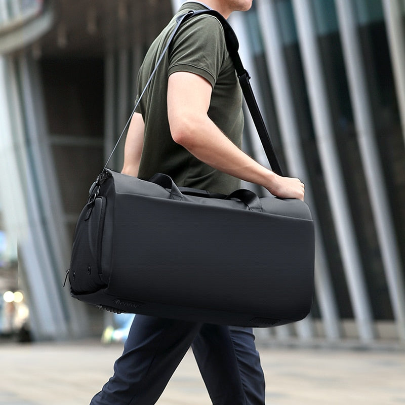 Large Capacity Duffle Bag with Shoe Compartment for Men - 57L Travel Suit Luggage