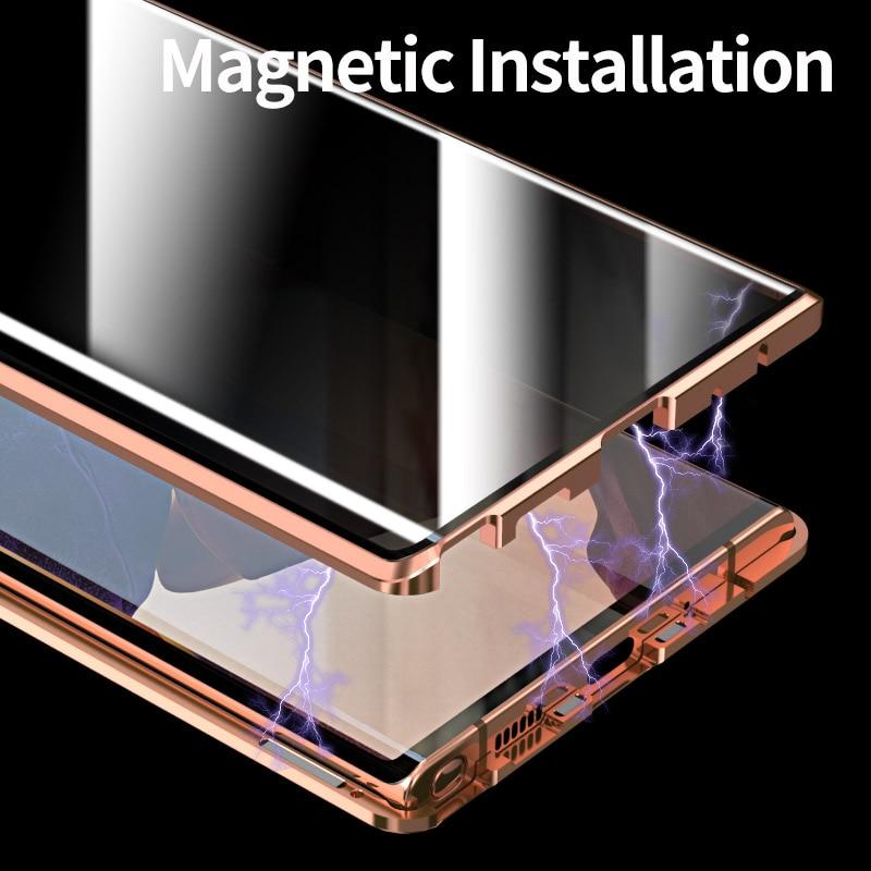 Anti Peeping Privacy Glass Metal Magnetic Case for Samsung Galaxy Note 20/Note 20 Ultra (Buy 2 Get 10% Off)