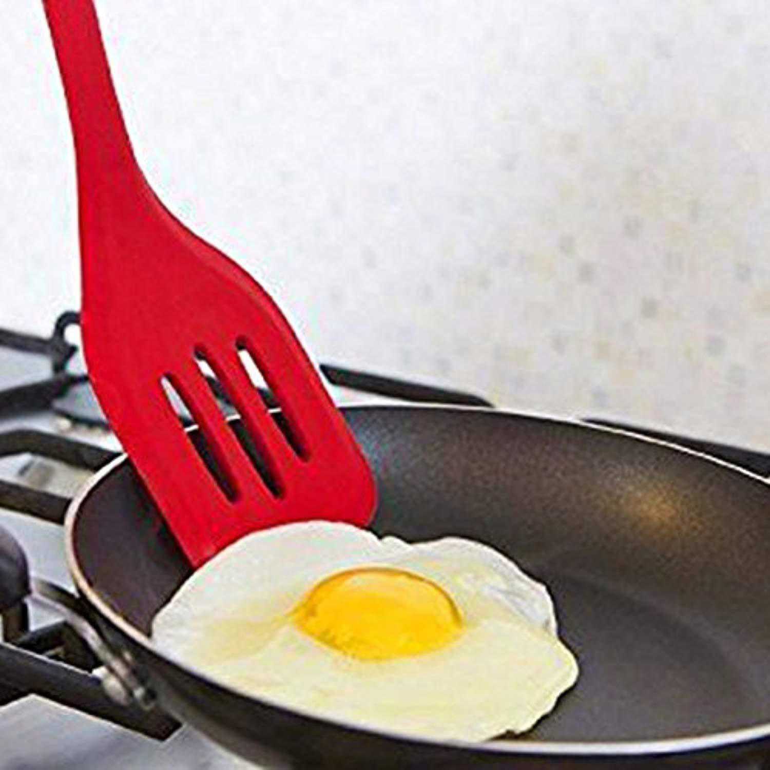 10Pcs/set Silicone Heat Resistant Kitchen Cooking Utensils Non-Stick Baking Tool Set (Red)