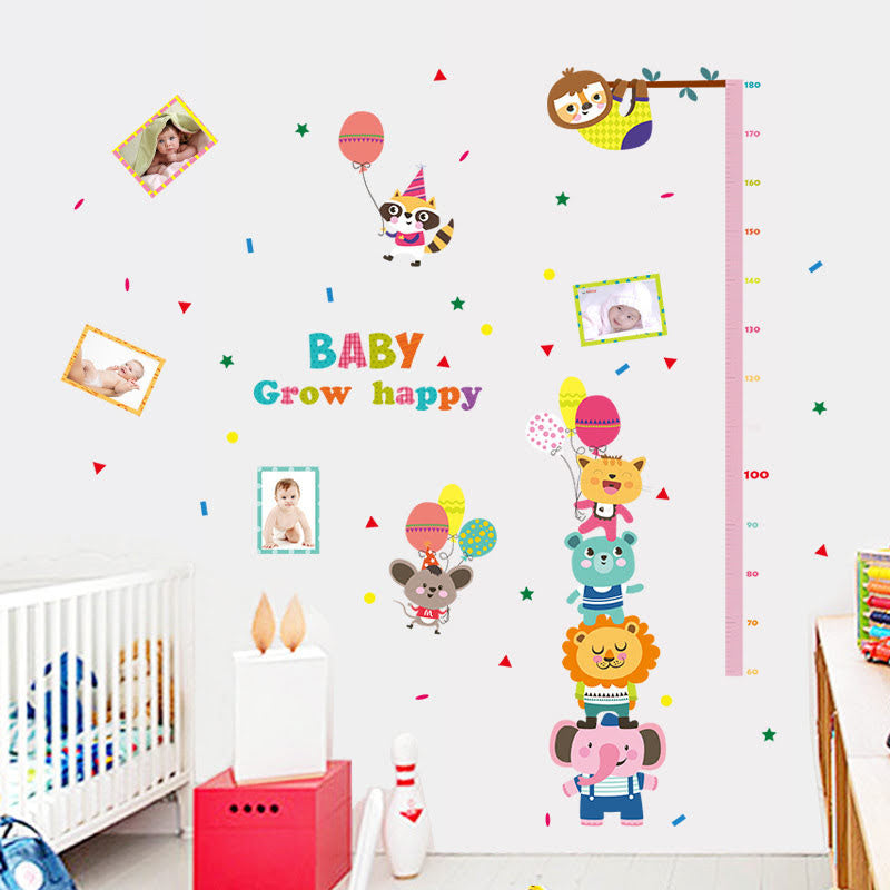 Decal Mile Height Chart - Kids Growth Measure Wall Stickers for Nursery and Classroom