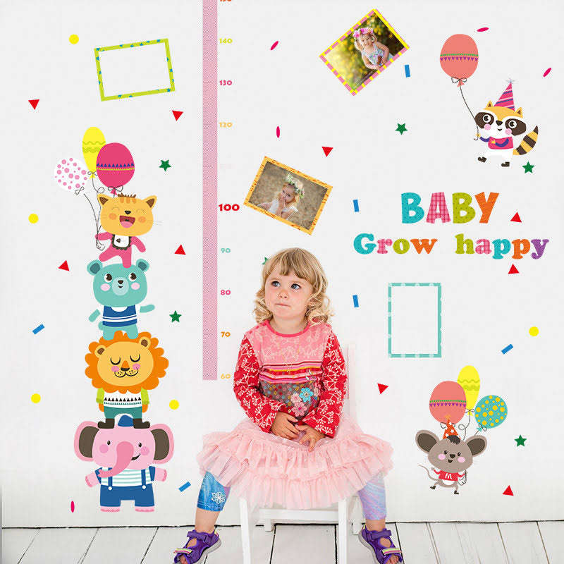 Decal Mile Height Chart - Kids Growth Measure Wall Stickers for Nursery and Classroom