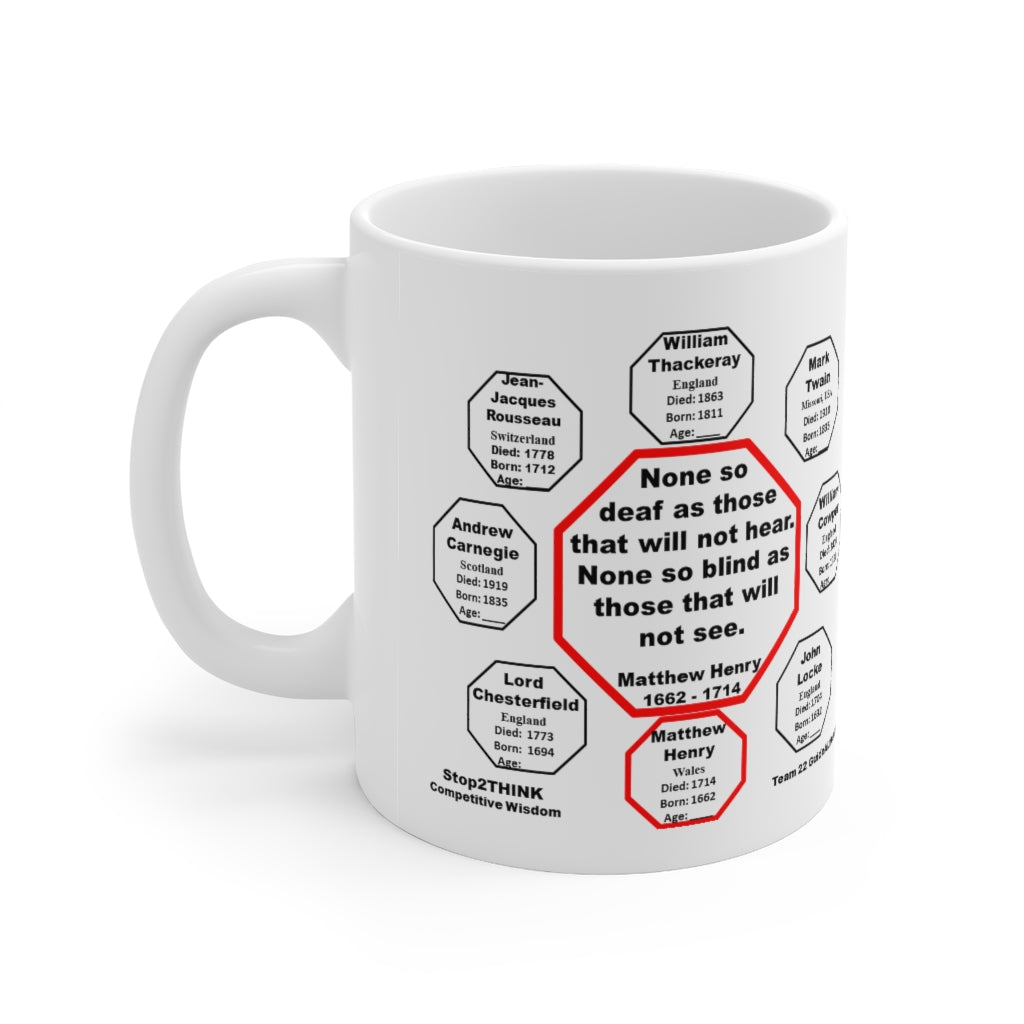 Matthew Henry Quote Mug - 11oz Ceramic Cup