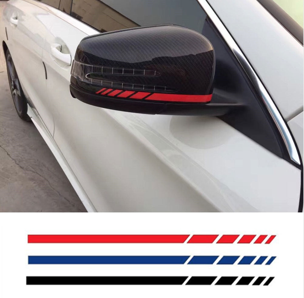 HotMeiNi Car Sticker 2sets4pcs Rearview Mirror Side Decal Stripe Vinyl Truck Vehicle Body Accessories