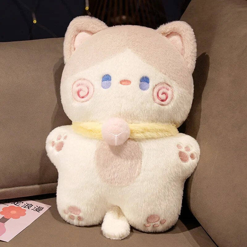 Hugging Cat Fluffy Toy - Cute Cartoon Plush Stuffed Animal for Baby Girls, Home, and Car Decoration