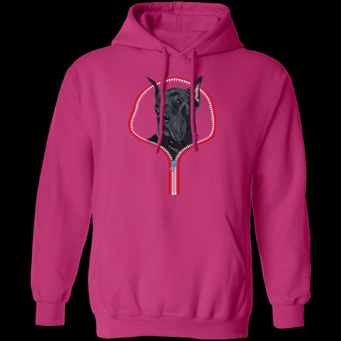 GREAT DANE ZIP-DOWN LADIES Pullover Hoodie 8 oz