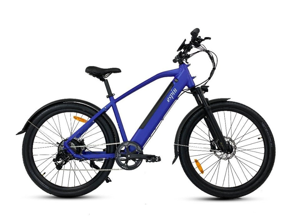 Sport Electric Bike - 500W Geared Hub, Cobalt Blue & Black