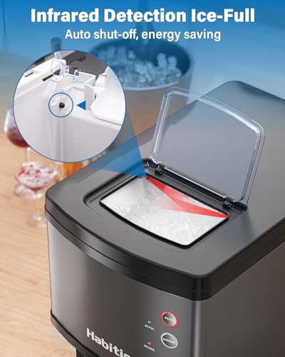 Habitio Nugget Ice Maker with Self-Dispensing Function