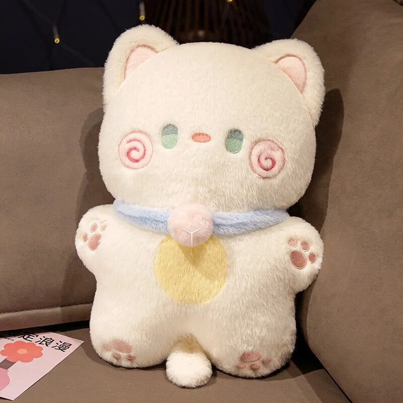 Hugging Cat Fluffy Toy - Cute Cartoon Plush Stuffed Animal for Baby Girls, Home, and Car Decoration