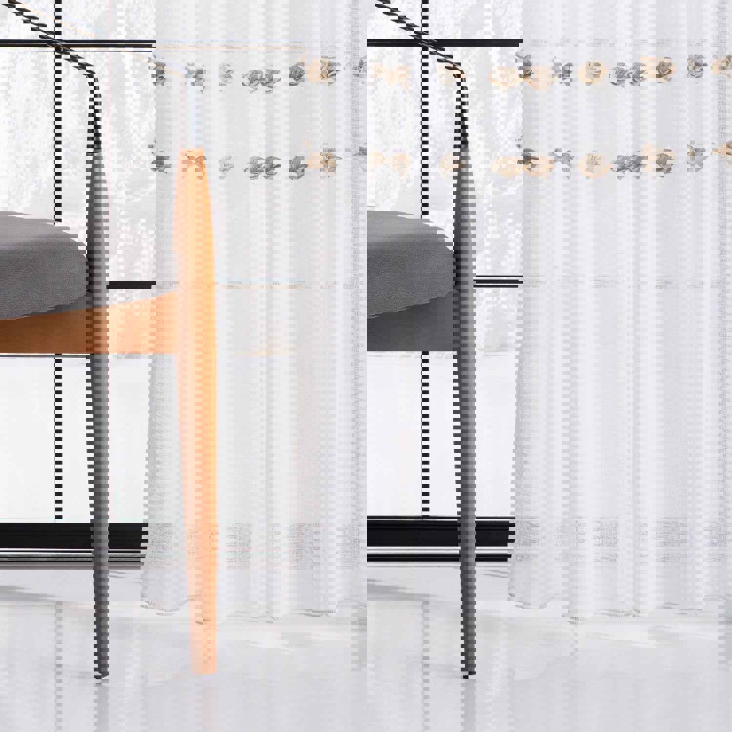 Double French Pleated 100% Handmade Custom Linen Sheer Curtain