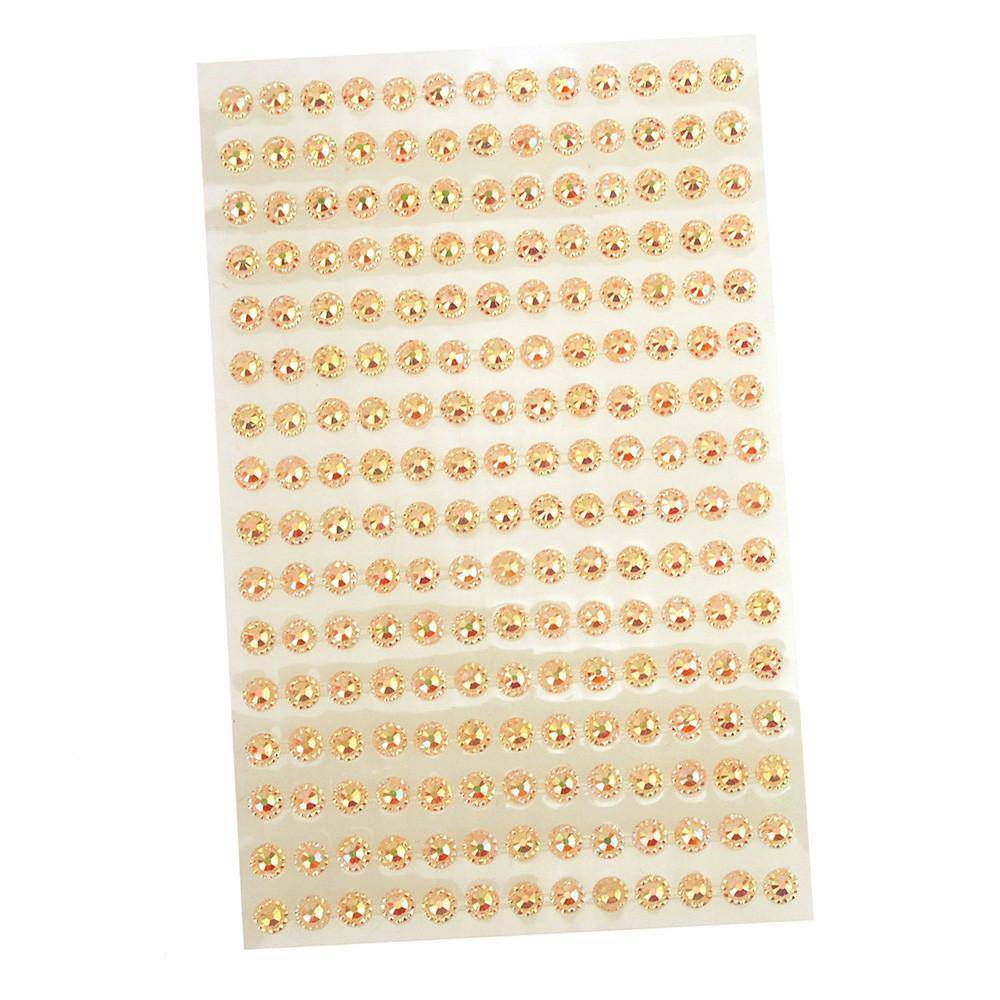 Self-Adhesive Flower Rhinestone Stickers, 3mm, 12-count