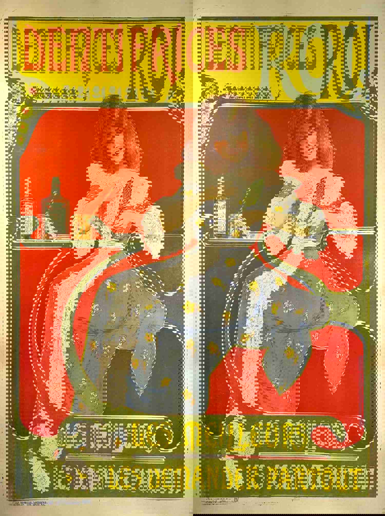 Vintage 1905 Dentrifices Roi Art Nouveau Toothpaste Lithograph