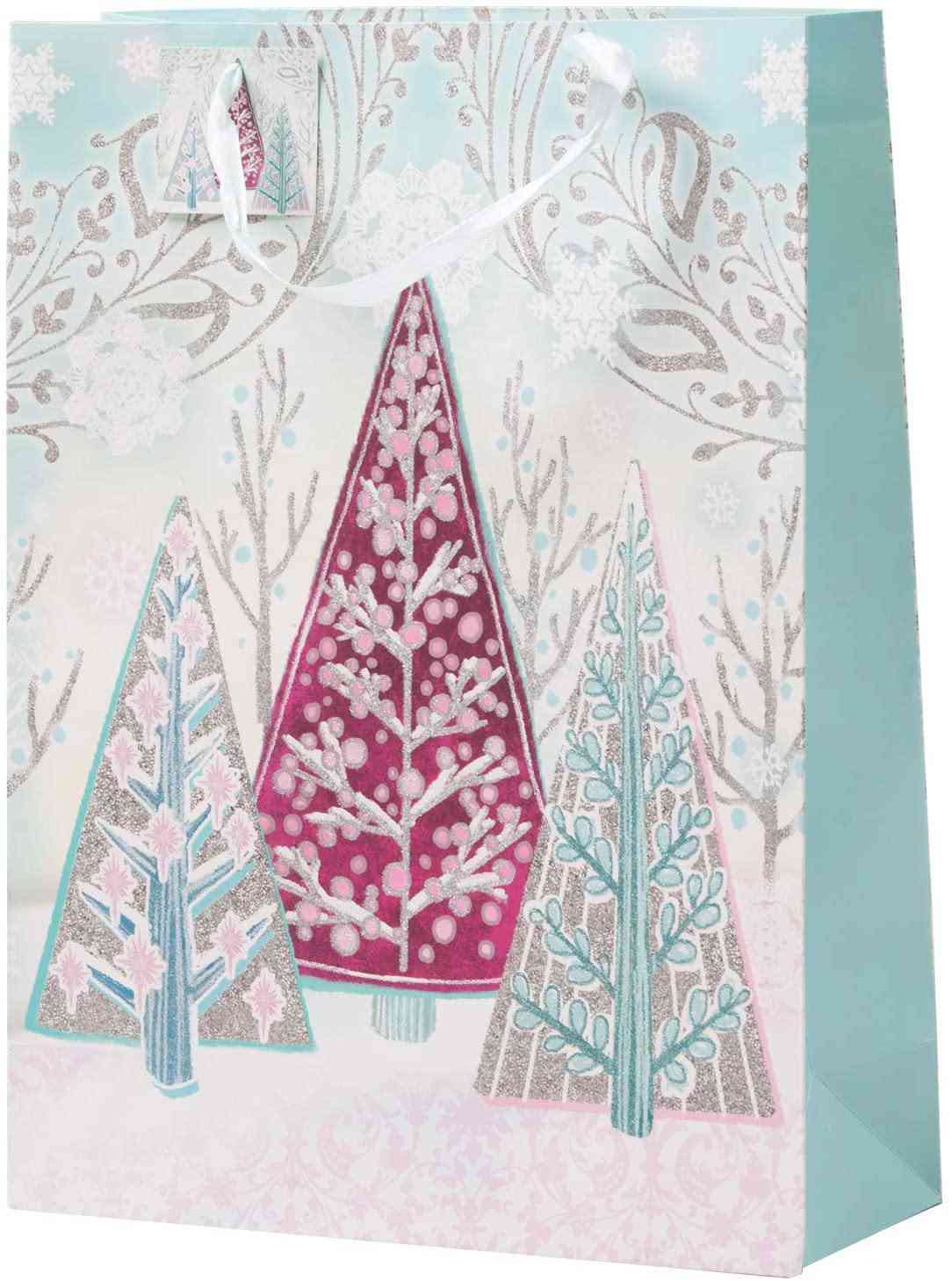 Christmas Paper Gift Bags Bulk Assortment - 12 Count Holiday Themed Gift Bags with Handles (3 Sizes, 4 Patterns)