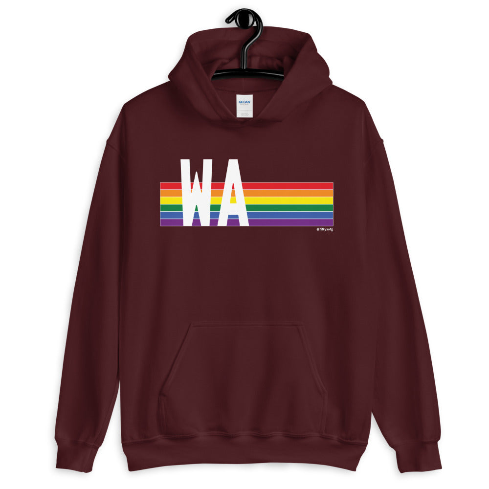Washington Pride Retro Rainbow - Unisex Hoodie