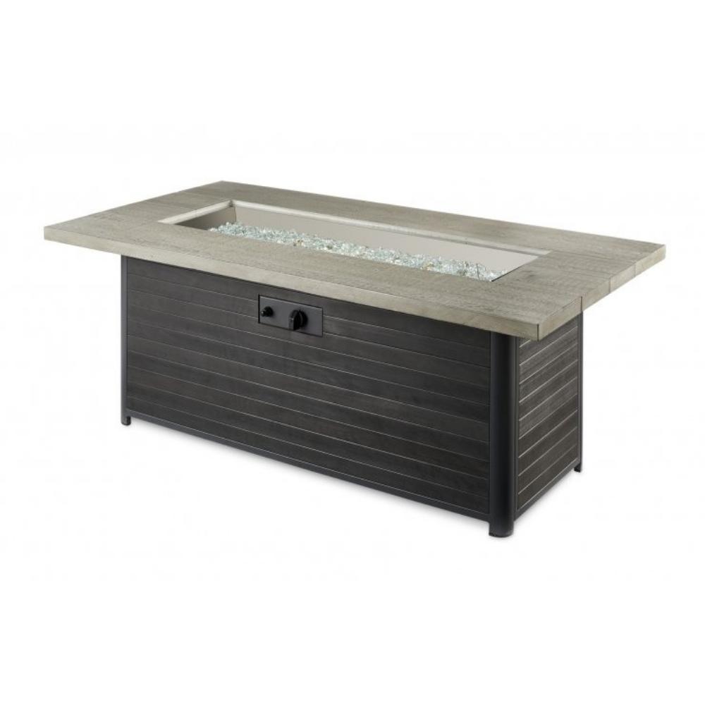 Cedar Ridge 61-Inch Linear Gas Fire Pit Table (CR-1242-K) - Elegant Outdoor Heating Solution