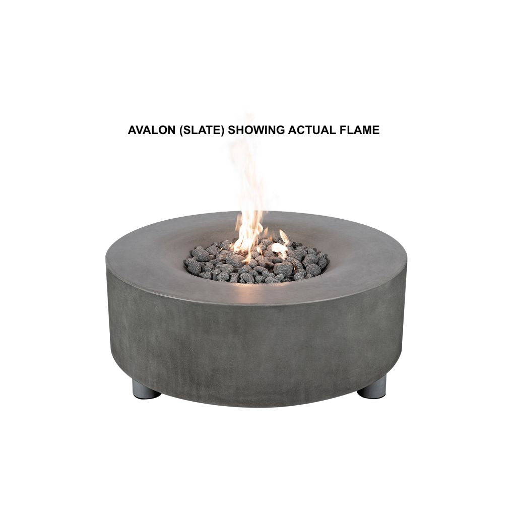 PyroMania Avalon 42 Round Charcoal Outdoor Natural Gas Fire Pit Table