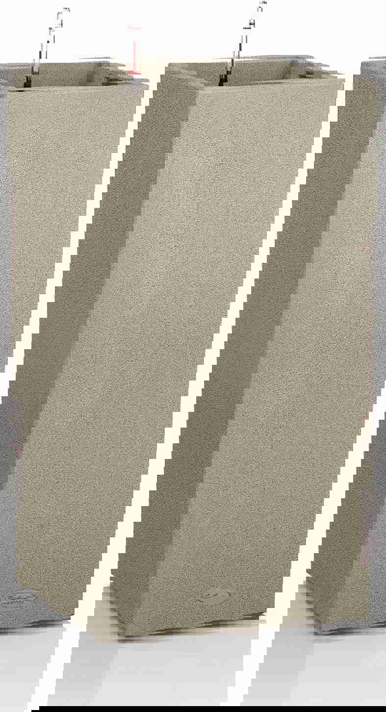 CASOLLY 13600 Canto 30 Tall Self-Watering Garden Planter for Indoor and Outdoor Use, Stone Grey