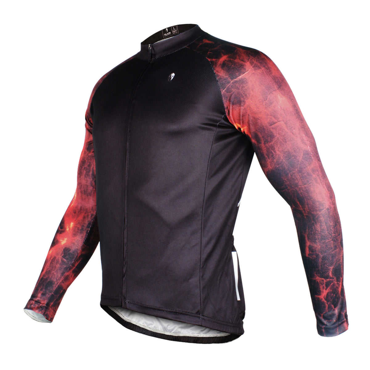 ILPALADINO Cool-arm Mens Cycling Black Long-sleeve Jerseys - Spring Autumn Outdoor Sports Gear