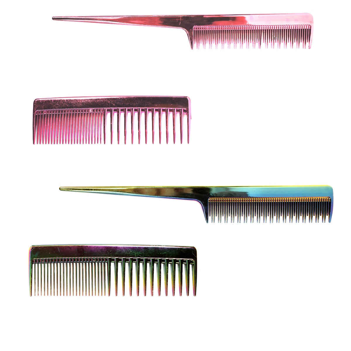 4-Piece Plastic Wide & Fine Hair Salon Style Tease Comb Set for Health & Beauty