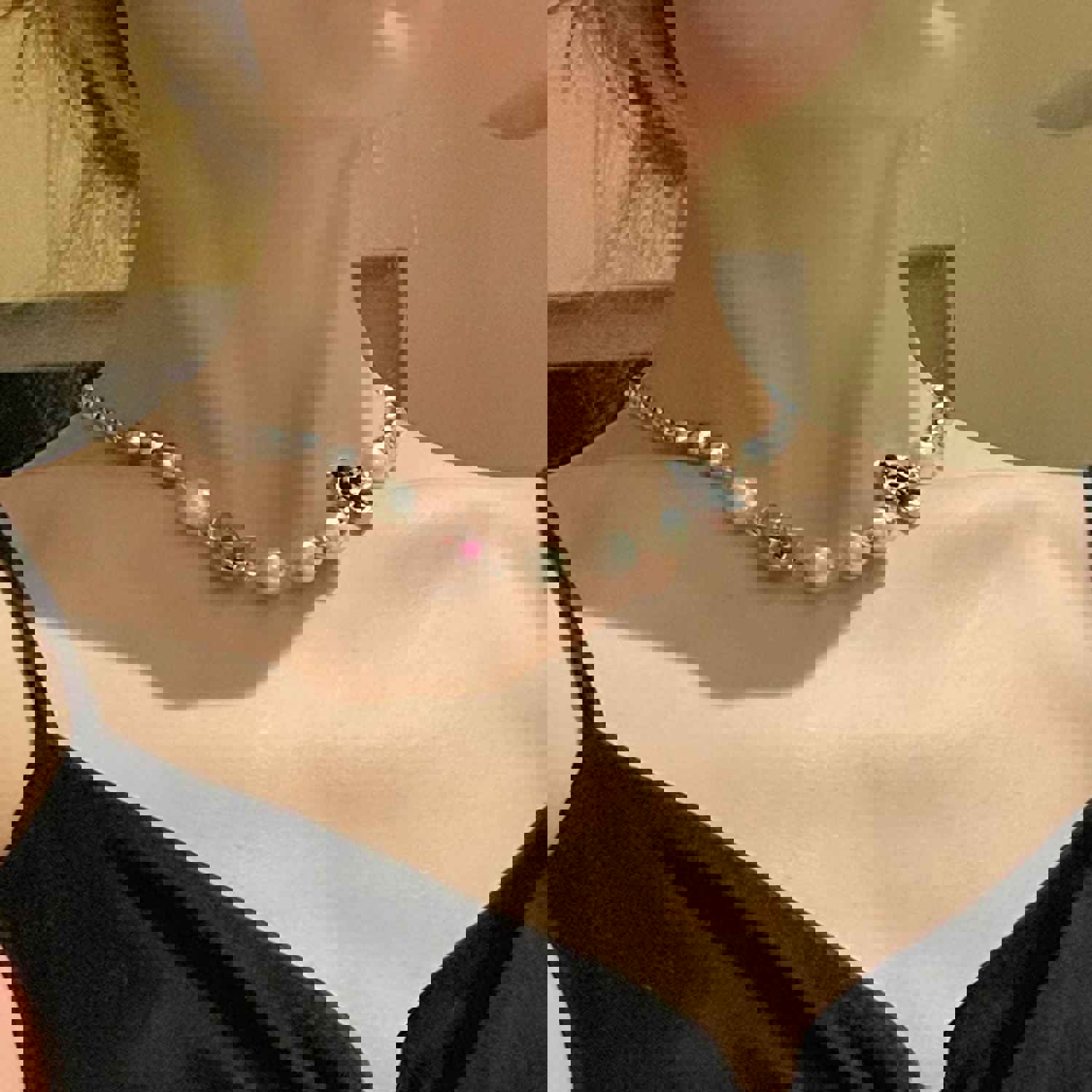 Halloween Funny Ghost Necklaces Scary Creative Pearl Crystals Cactus Pendant Short Clavicle Chain Womens Accessories