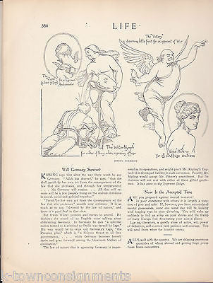 Life Magazine 1916 Rodney Thomson Father Time Cover Art Illustration