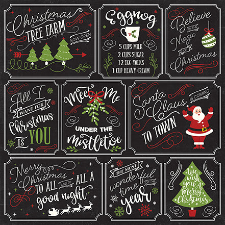 Echo Park Cut-Outs - A Perfect Christmas - Multi Journaling Cards