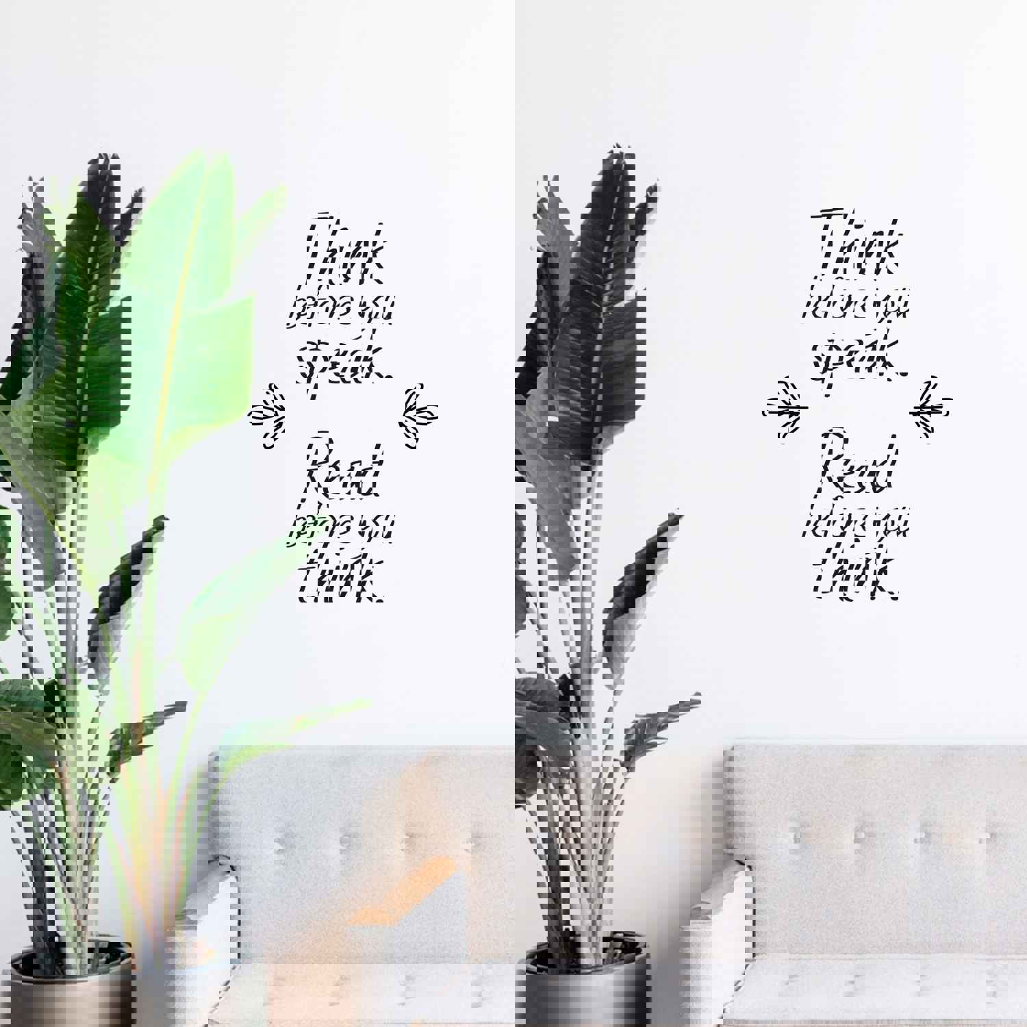 Reading Quotes Vinyl Wall Sticker Art Decal - Read Before You Think