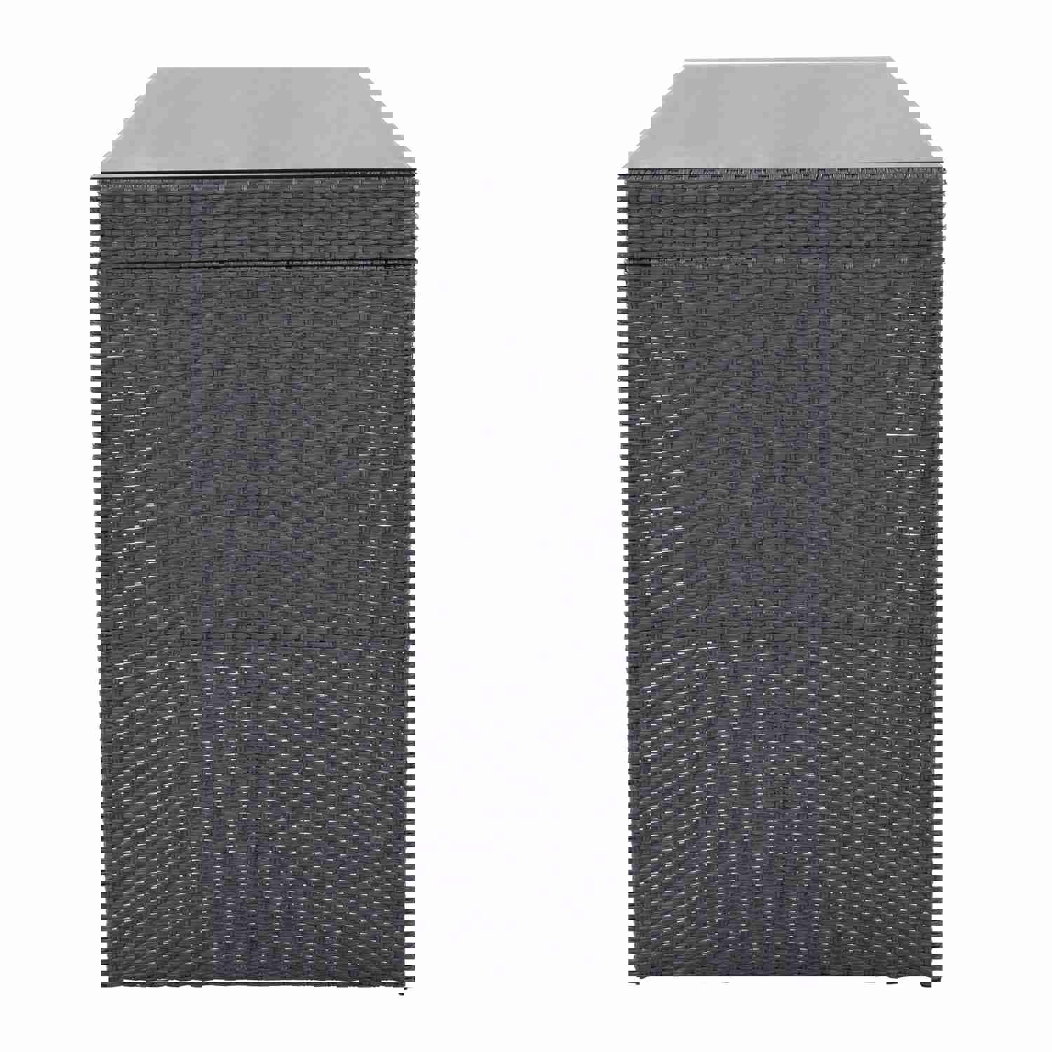 Topmax 5-piece Rattan Outdoor Patio Furniture Set with Gray Cushion and Wicker