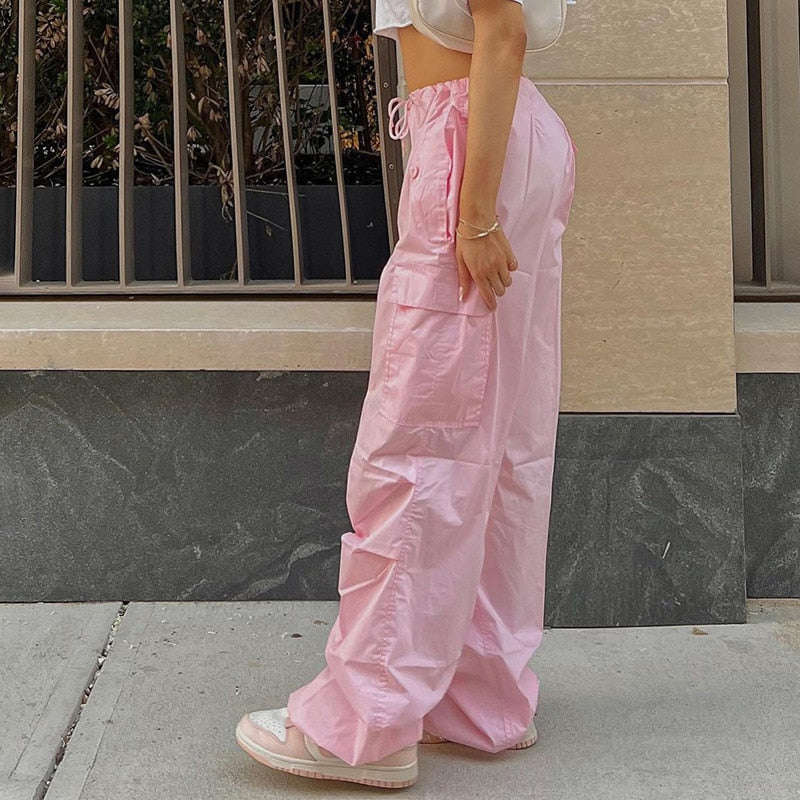 Oversized Plus Size Low Waist Loose Baggy Cargo Sweatpants for Women