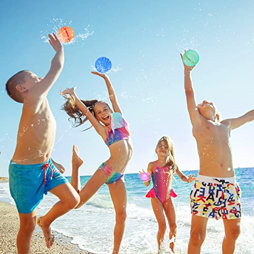 SOPPYCID Reusable Water Bomb Balloons - Summer Fun for Kids (4 Pack)