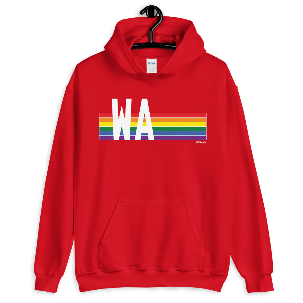 Washington Pride Retro Rainbow - Unisex Hoodie
