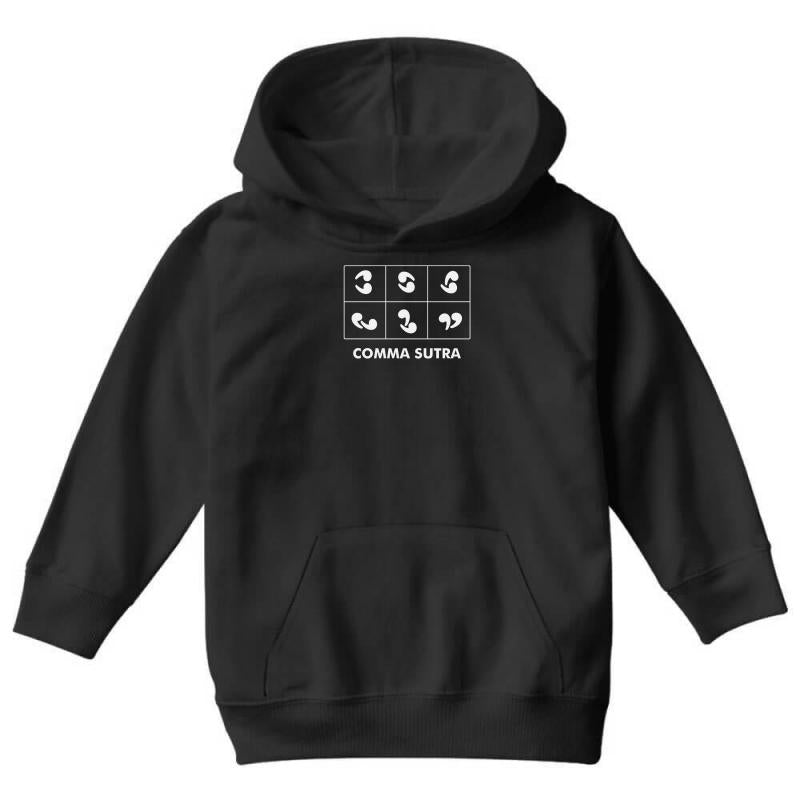 Comma Sutra Youth Hoodie by MDK ART
