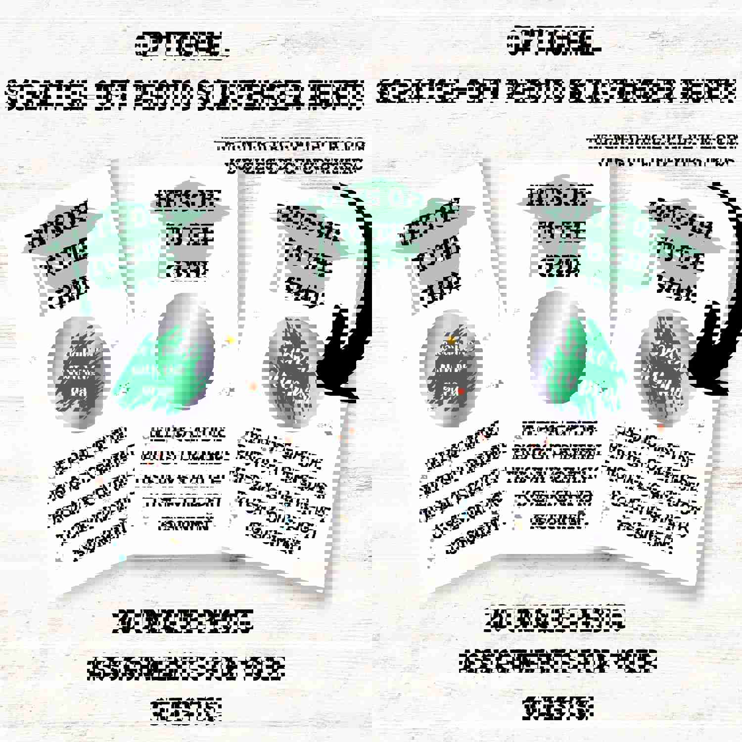 Personalized Grad Party Sticker Bundle - Varsity Congrats