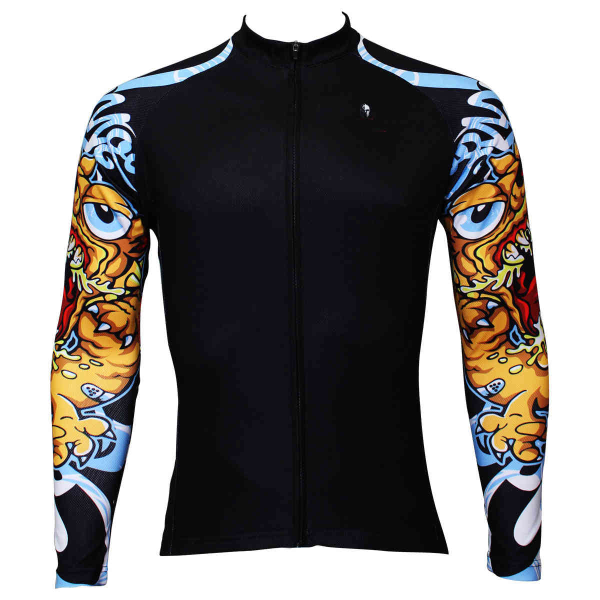 ILPALADINO Cool-arm Mens Cycling Black Long-sleeve Jerseys - Spring Autumn Outdoor Sports Gear