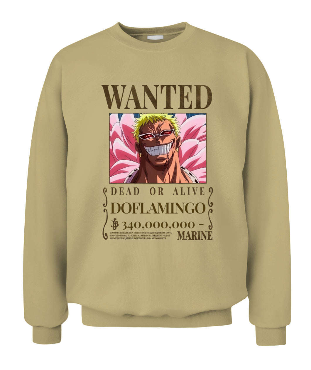 Doflamingo Wanted Custom Graphic Cotton T-Shirt - Unisex Fit