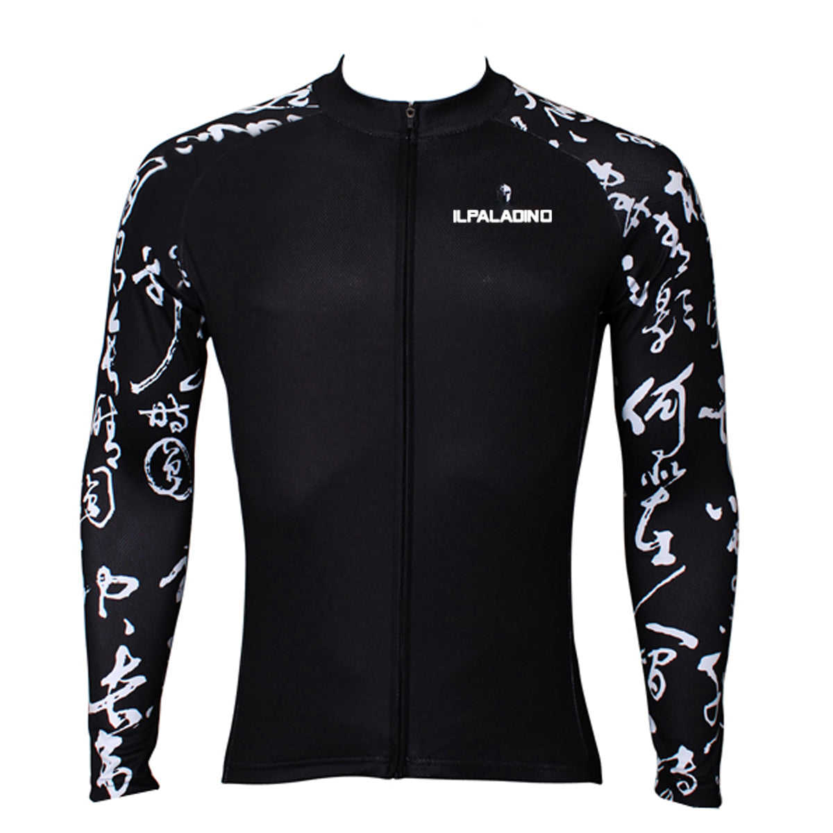 ILPALADINO Cool-arm Mens Cycling Black Long-sleeve Jerseys - Spring Autumn Outdoor Sports Gear