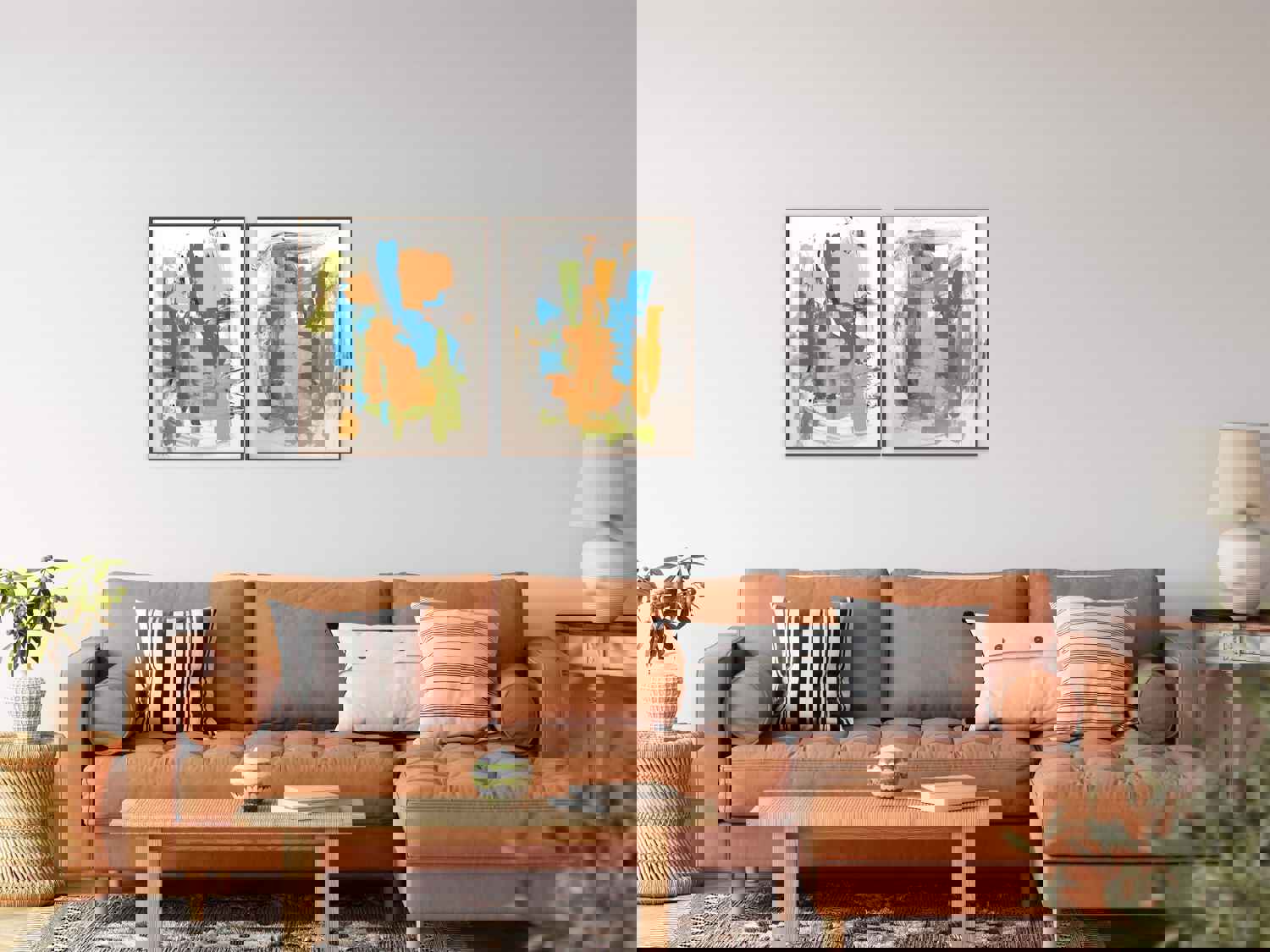 The Pair - Agent of Change I & II Modern Abstract Art Paintings