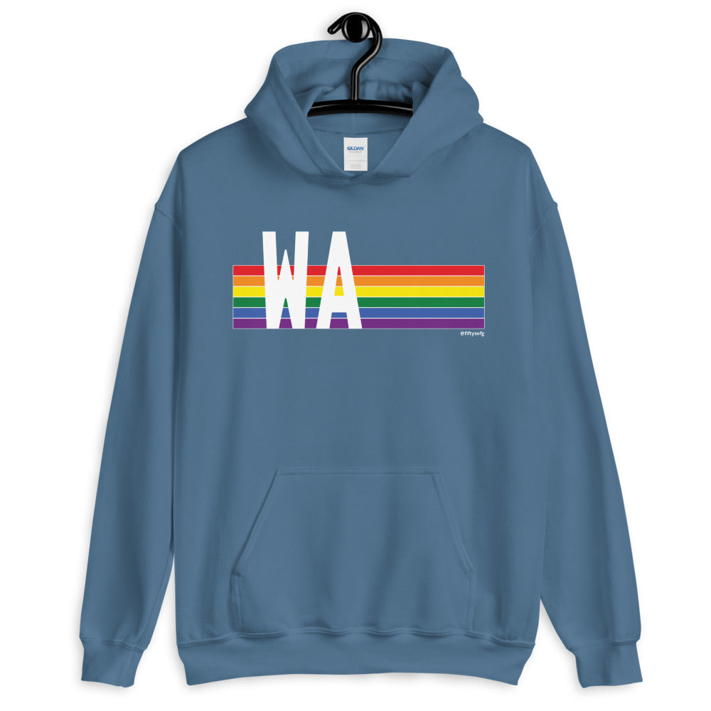 Washington Pride Retro Rainbow - Unisex Hoodie
