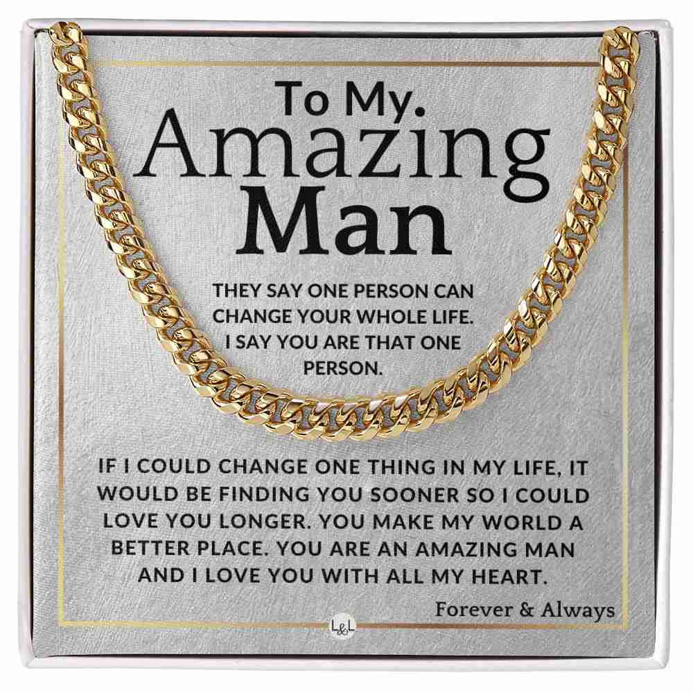 To My Man - My Person - Meaningful Gift Ideas For Him - Romantic and Thoughtful Present