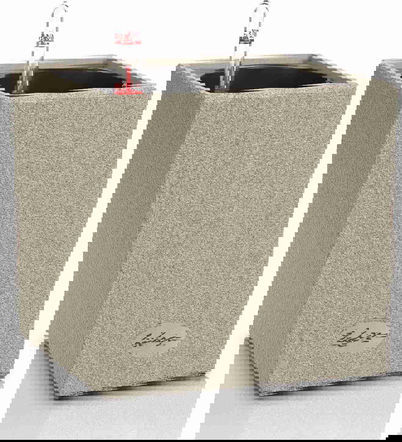 CASOLLY 13600 Canto 30 Tall Self-Watering Garden Planter for Indoor and Outdoor Use, Stone Grey