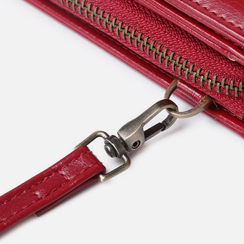 Large Capacity Genuine Leather Crossbody Phone Bag for Women