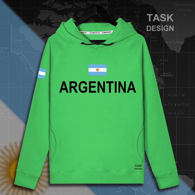 Argentina Argentine AR Men's Hoodie Pullovers - Thin Streetwear Hoodies with Nation Flag Print