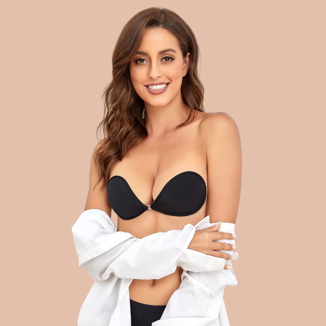 LauraCollection® Hemmed Round Cup Supportive Adhesive Push-Up Bra [BUY 1 GET 1 FREE]