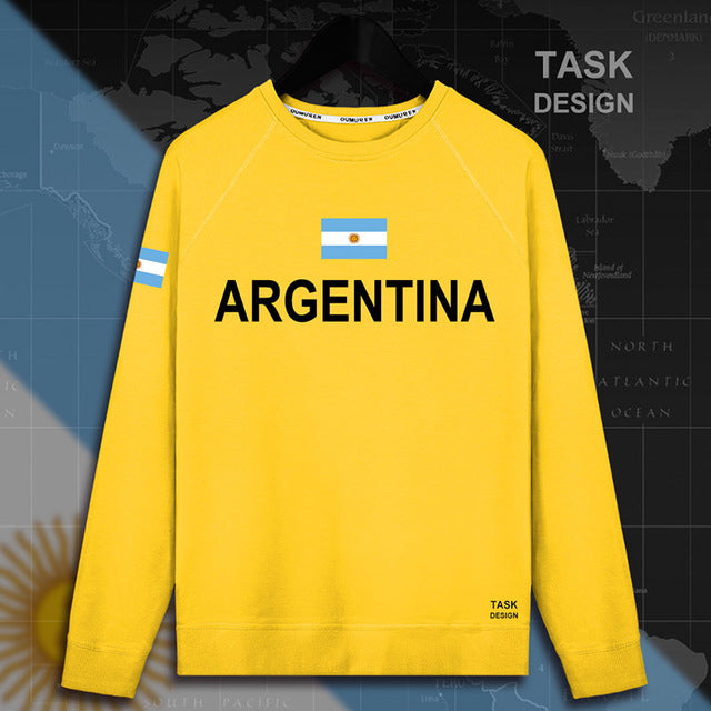 Argentina Argentine AR Men's Hoodie Pullovers - Thin Streetwear Hoodies with Nation Flag Print