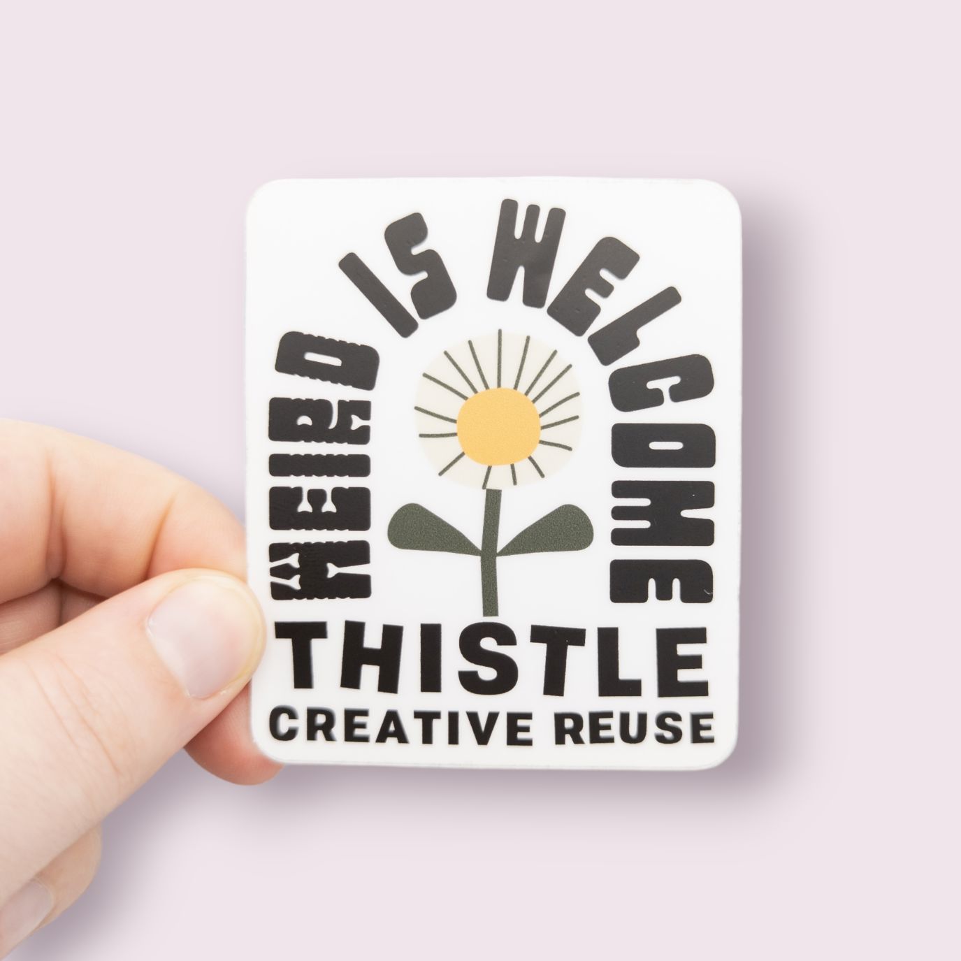 Weird Flower Rectangular Sticker - Waterproof & Durable