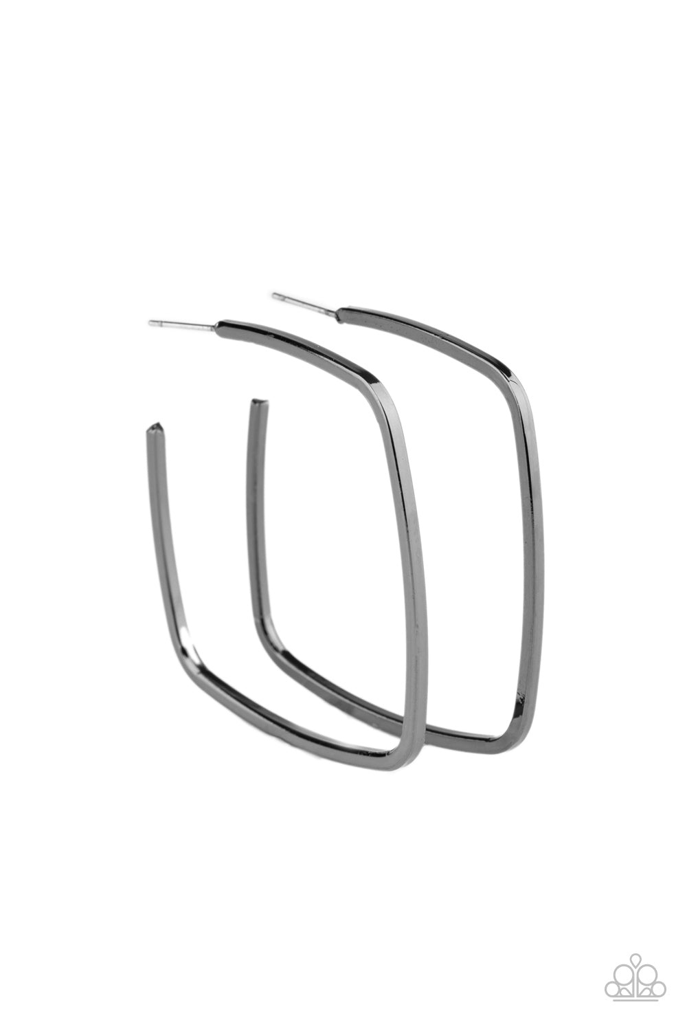 Brazen Beauty - Black Square Hoop Earrings