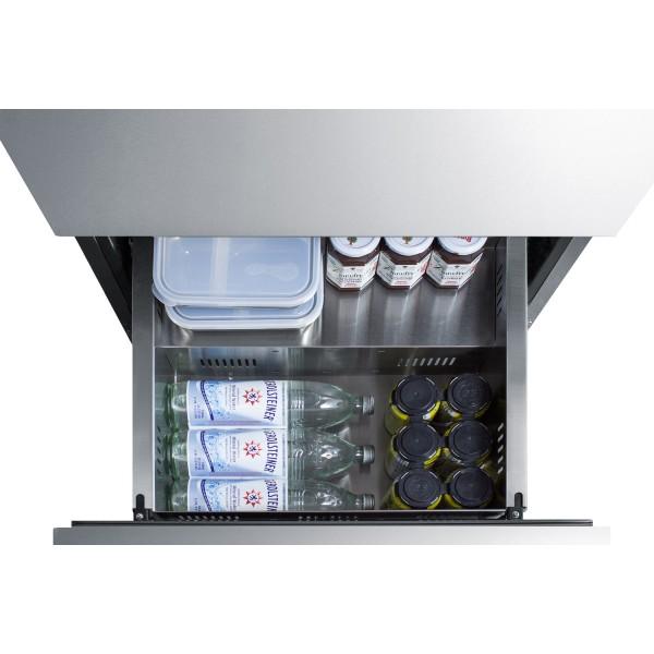 Summit ADRD24 24 Stainless Steel 4.8 cu.ft 2-Drawer Outdoor Refrigerator