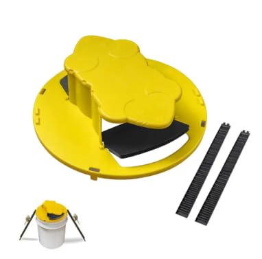 Mouse Trap Bucket Lid - Auto Reset, Flip & Slide Rat Bucket Trap, Humane Solution for Indoor/Outdoor Use, Fits 5 Gallon Buckets