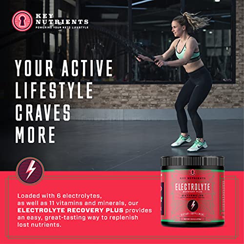 KEY NUTRIENTS Electrolyte Powder - Sugar Free, Keto Hydration Supplement with 6 Key Electrolytes & Vitamins