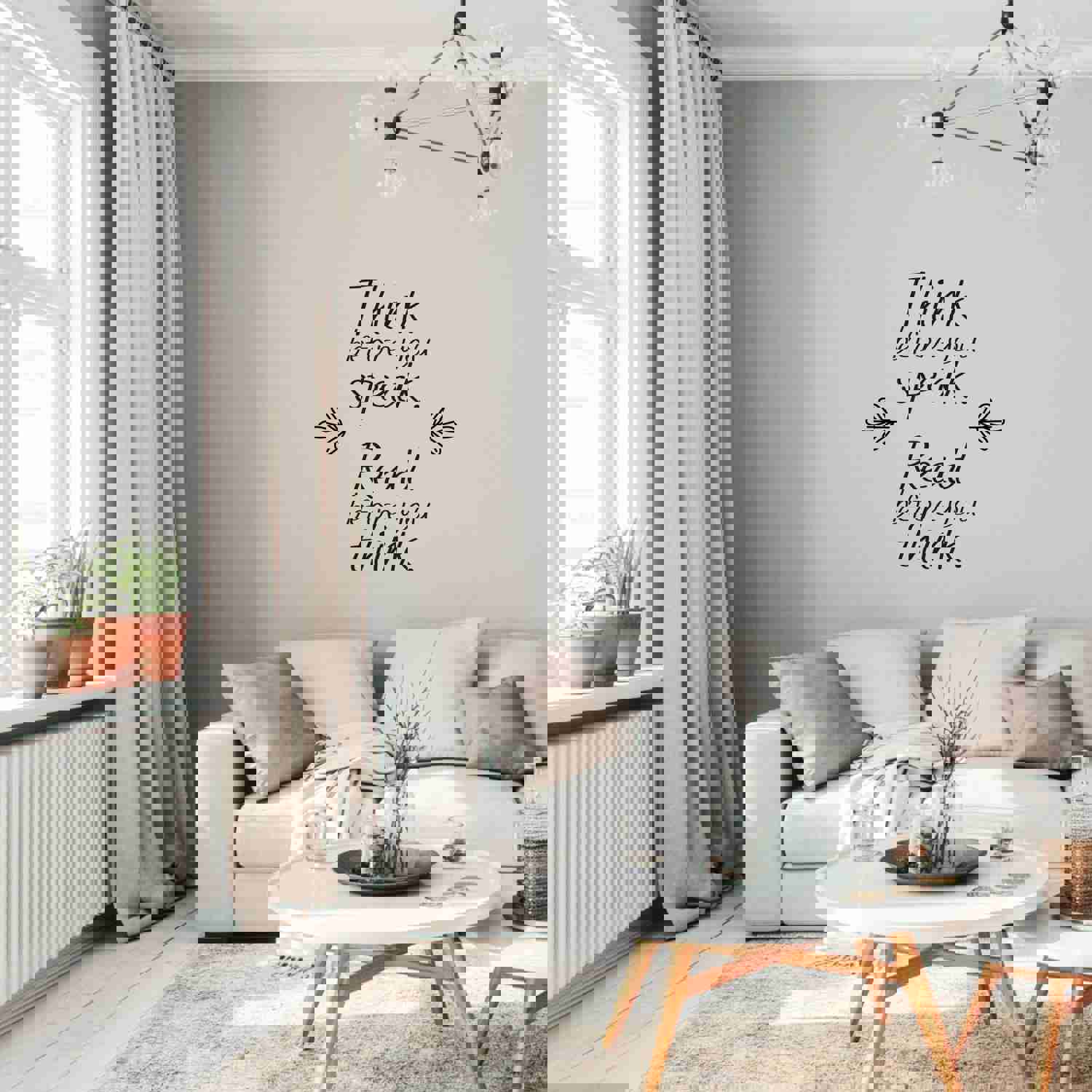 Reading Quotes Vinyl Wall Sticker Art Decal - Read Before You Think