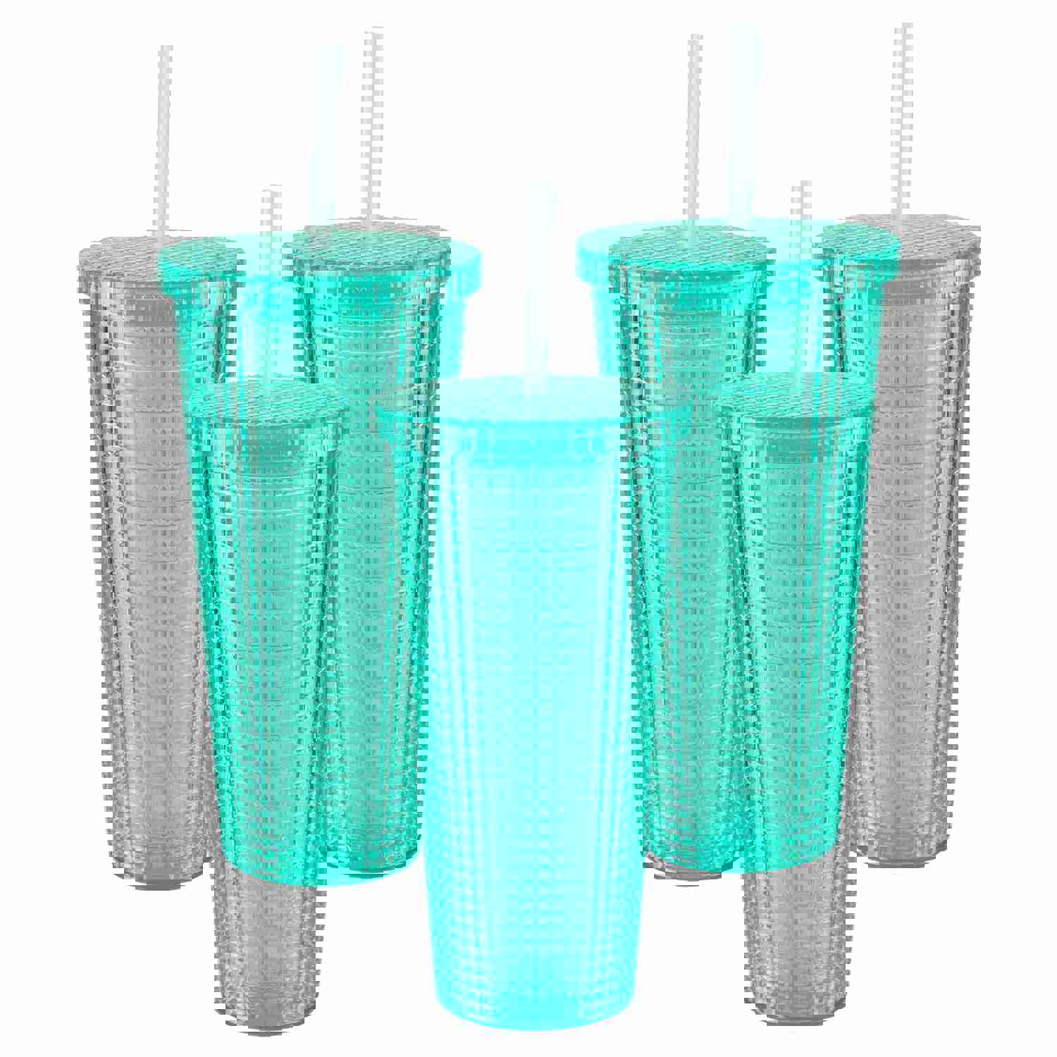 Cool Gear 3-Pack 23 oz Jem Chiller with Reusable Straw | Dishwasher Safe, Double-Wall Insulated Travel Tumbler